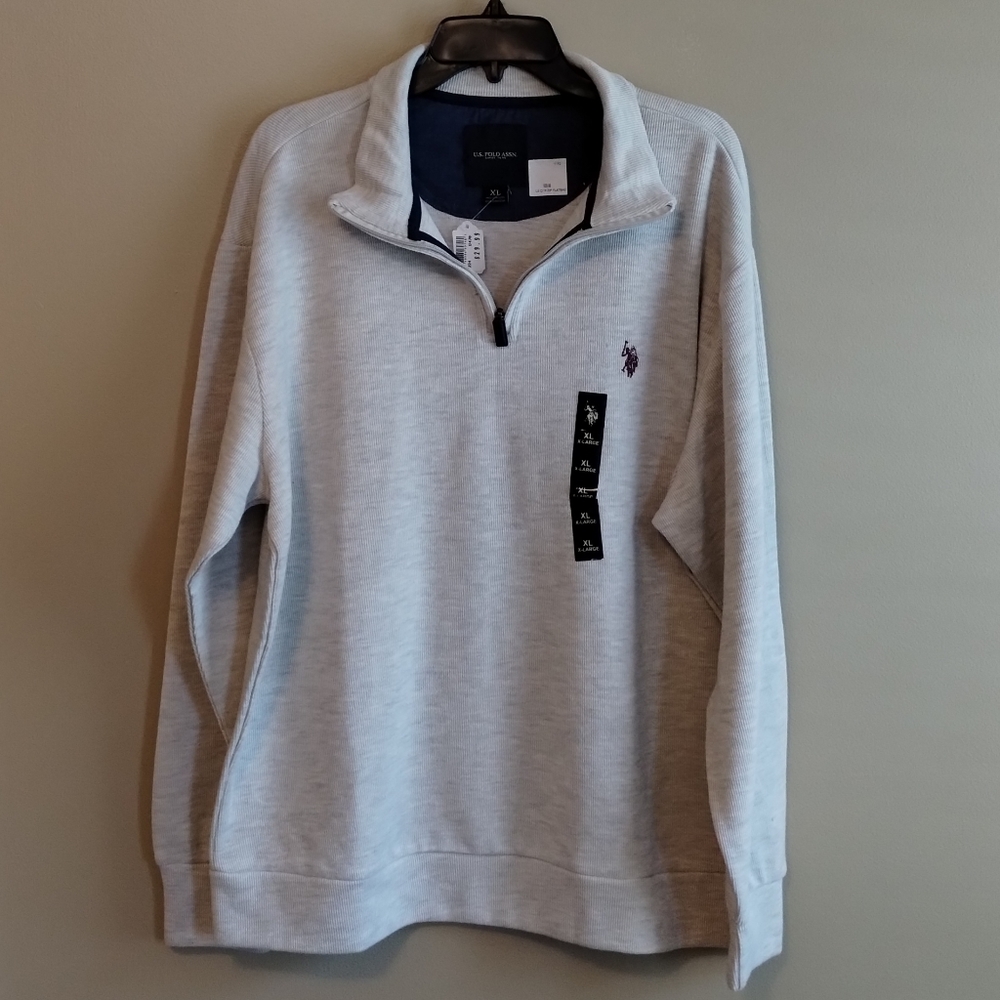 Men's U.S. Polo Assn. Flatback Quarter-Zip Long Sleeve Pullover - NWTs